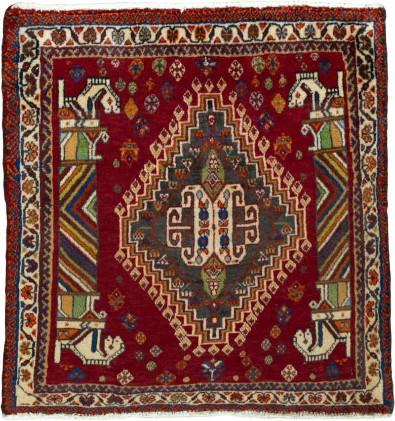 Tapis persan Shiraz 65x65 65x65, Tapis persan Noué à la main