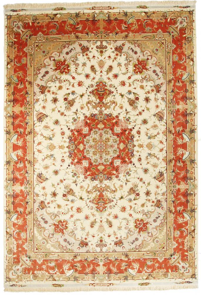 Persian Rug Tabriz 60Raj Silk Warp 356x250 356x250, Persian Rug Knotted by hand
