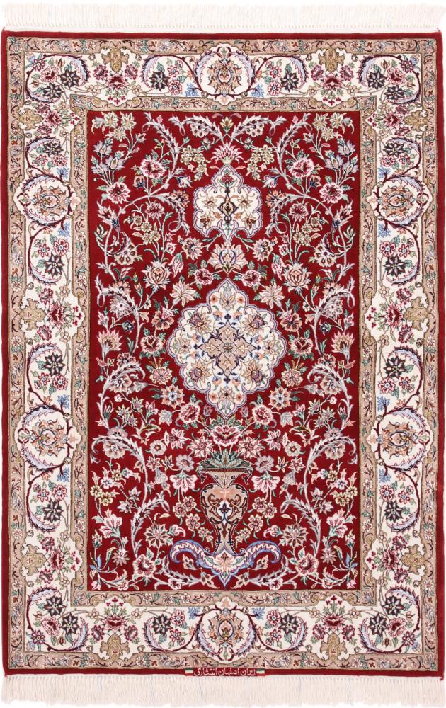 Covor persan Isfahan Urzeală de Mătase 161x109 161x109, Covor persan Lucrate de mână