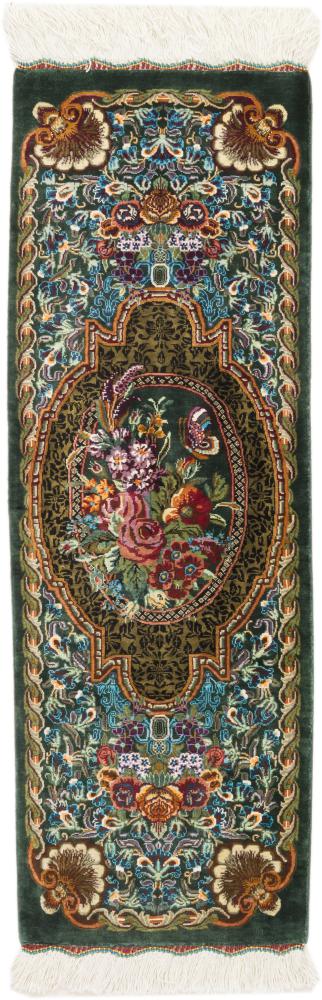 Persian Rug Qum Silk 90x25 90x25, Persian Rug Knotted by hand