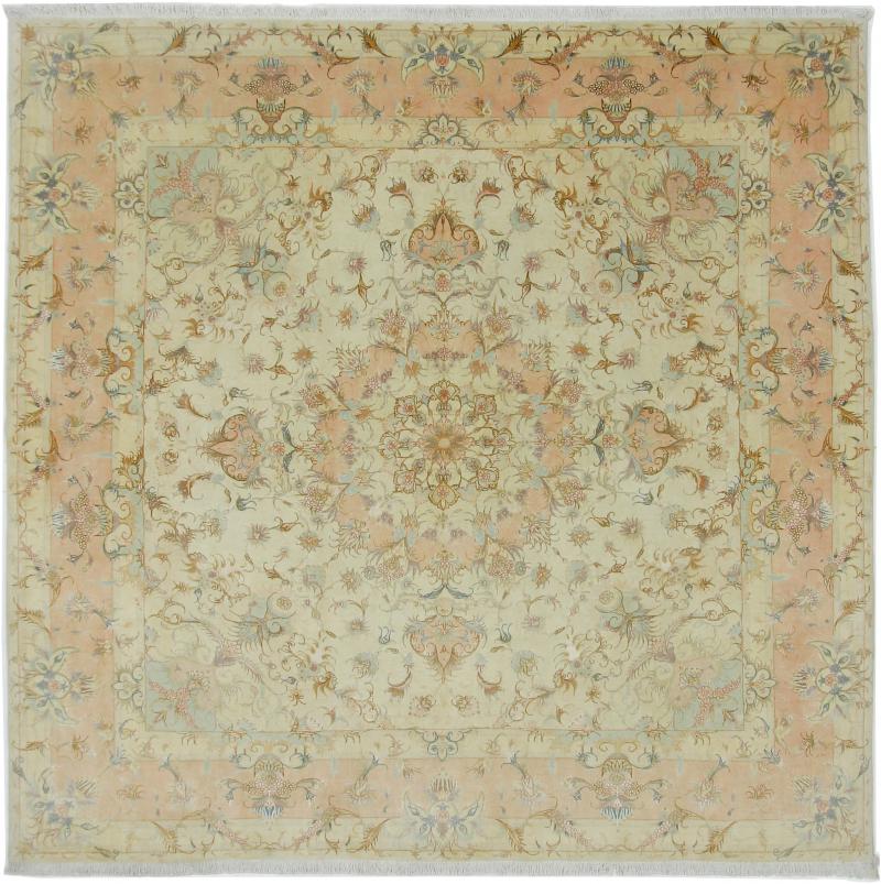 Tapete persa Tabriz 50Raj 285x241 285x241, Tapete persa Atado à mão