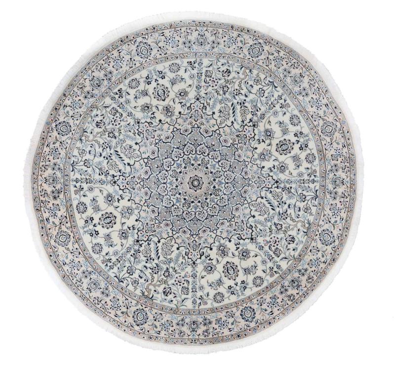 Tapis persan Naïn 9La 211x211 211x211, Tapis persan Noué à la main