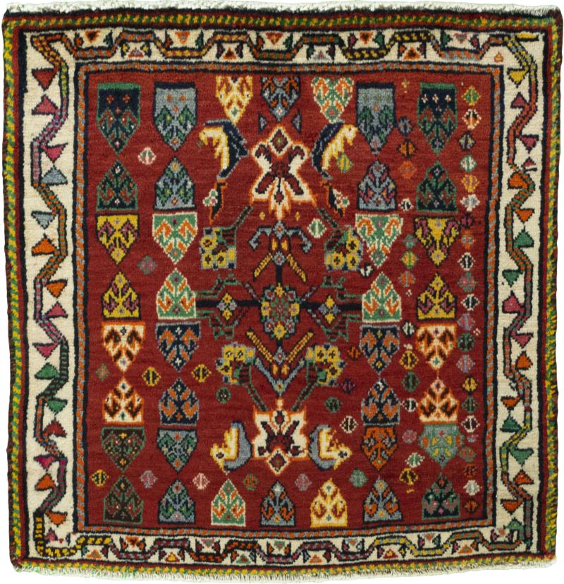 Perzisch tapijt Shiraz 60x62 60x62, Perzisch tapijt Handgeknoopte