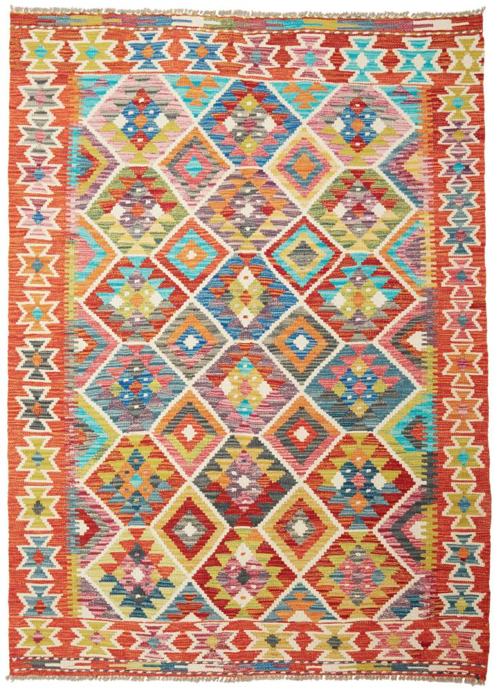 Tapete afegão Kilim Afegão 203x147 203x147, Tapete persa Tecido à mão