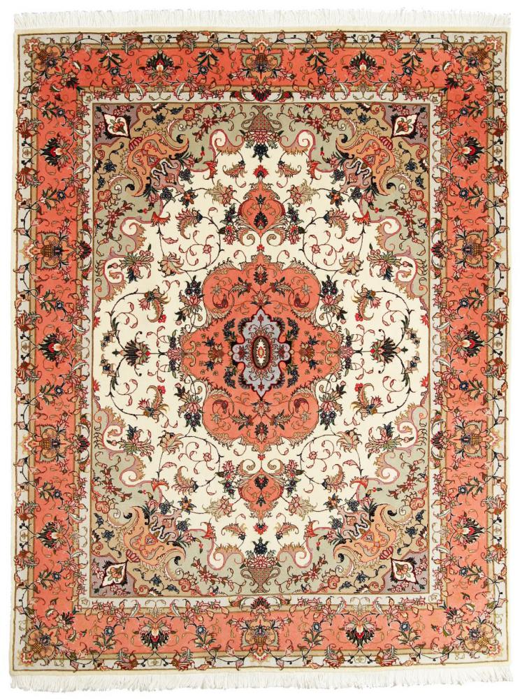 Perzisch tapijt Tabriz 50Raj 198x153 198x153, Perzisch tapijt Handgeknoopte