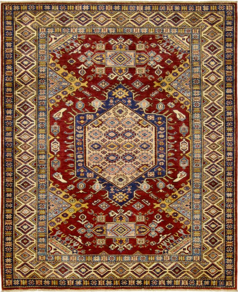 Alfombra rusa Kazak 185x154 185x154, Alfombra persa Anudado a mano