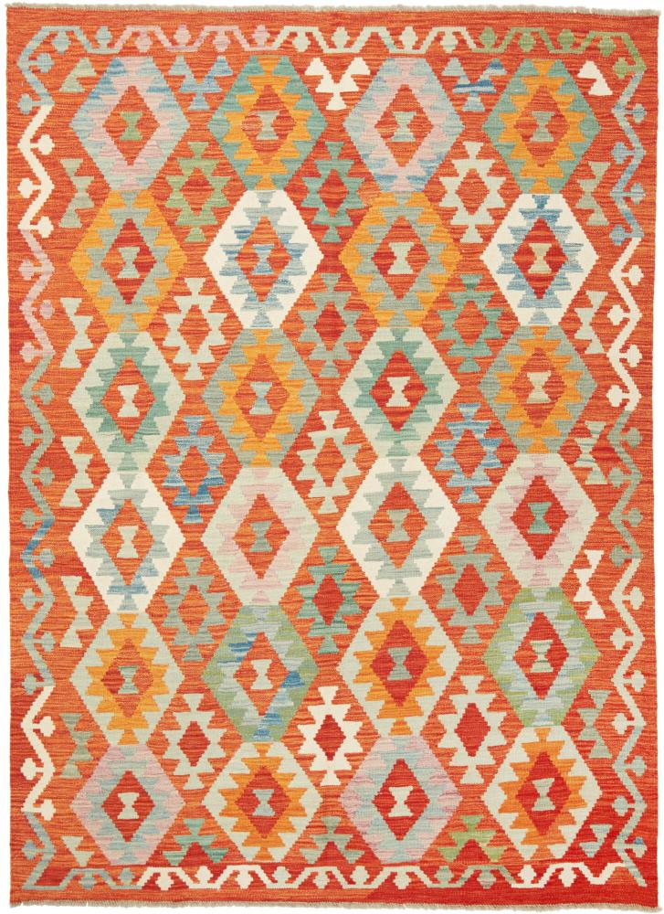 Tapete afegão Kilim Afegão 208x153 208x153, Tapete persa Tecido à mão