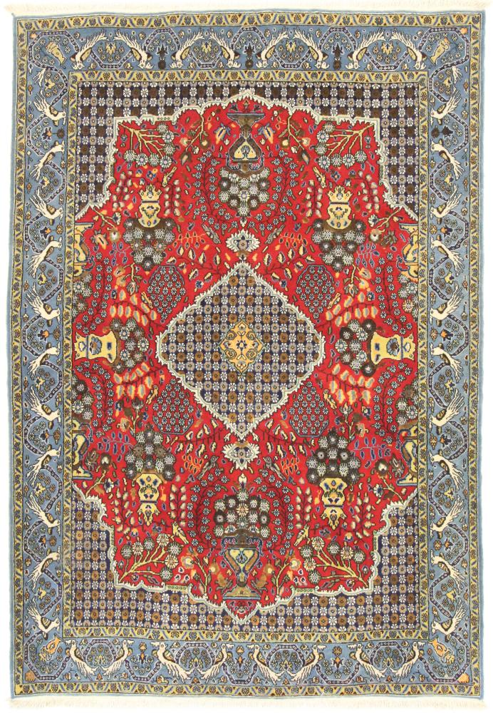 Tappeto persiano Qum 208x144 208x144, Tappeto persiano Annodato a mano