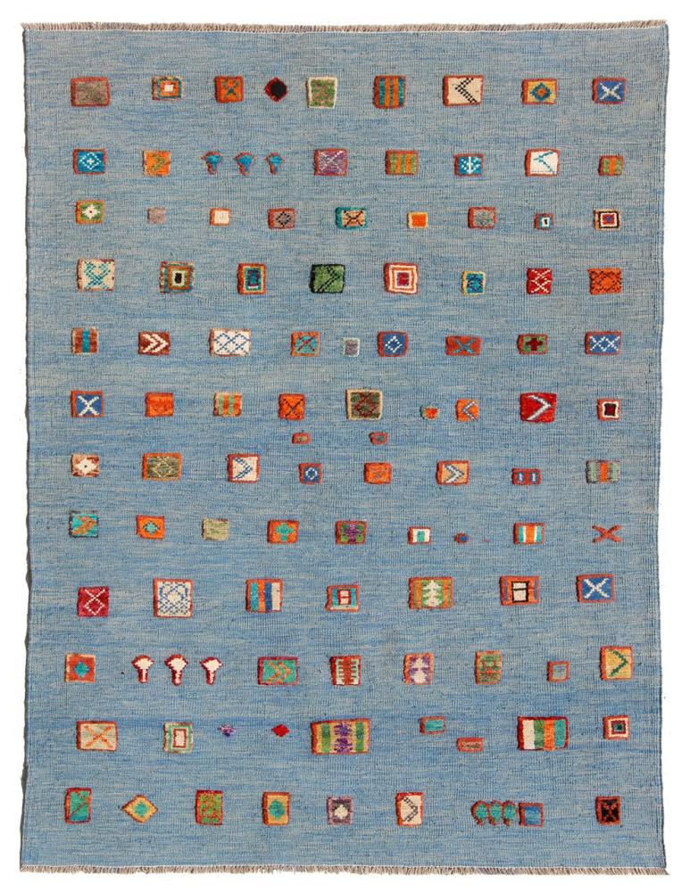 Alfombra afgana Kilim Afghan Nimbaft Edition 198x156 198x156, Alfombra persa Tejido a mano