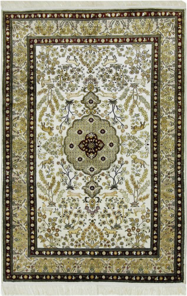 Alfombra china Hereke de Seda 184x125 184x125, Alfombra persa Anudado a mano