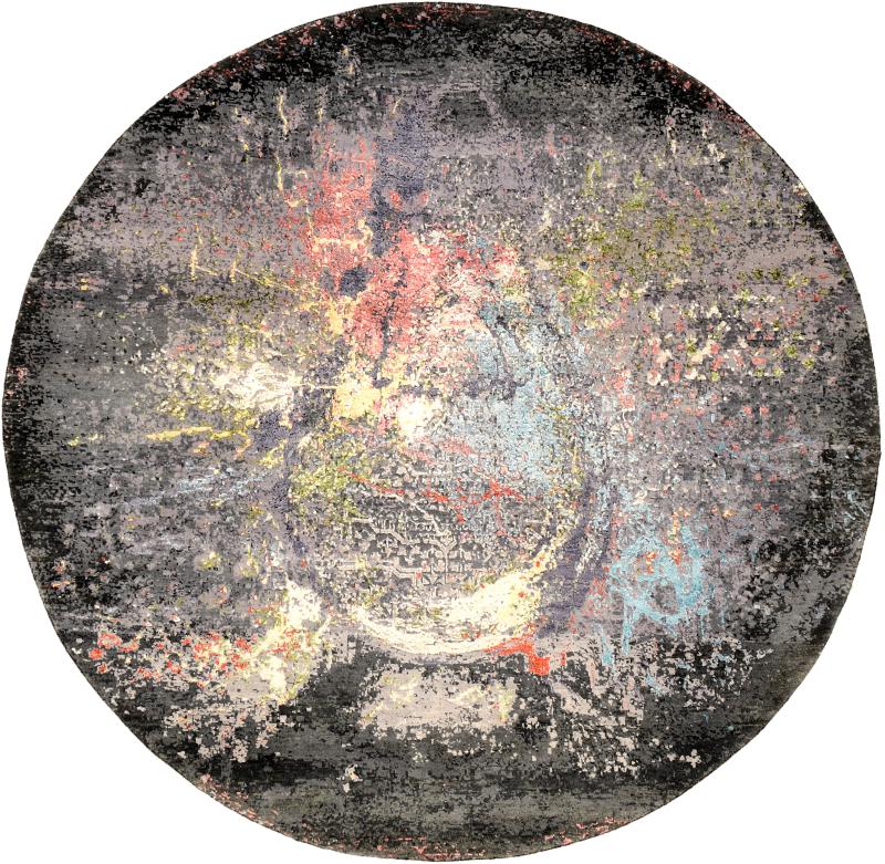 Tapis indien Sadraa 185x185 185x185, Tapis persan Noué à la main