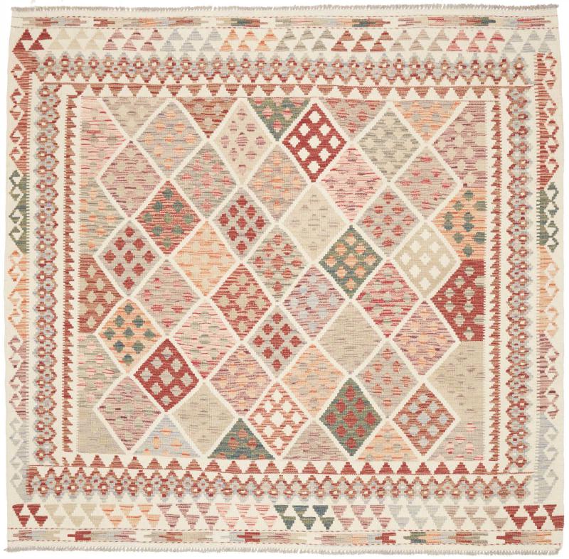 Afghanska mattan Kilim Afghan 196x204 196x204, Persisk matta handvävd 