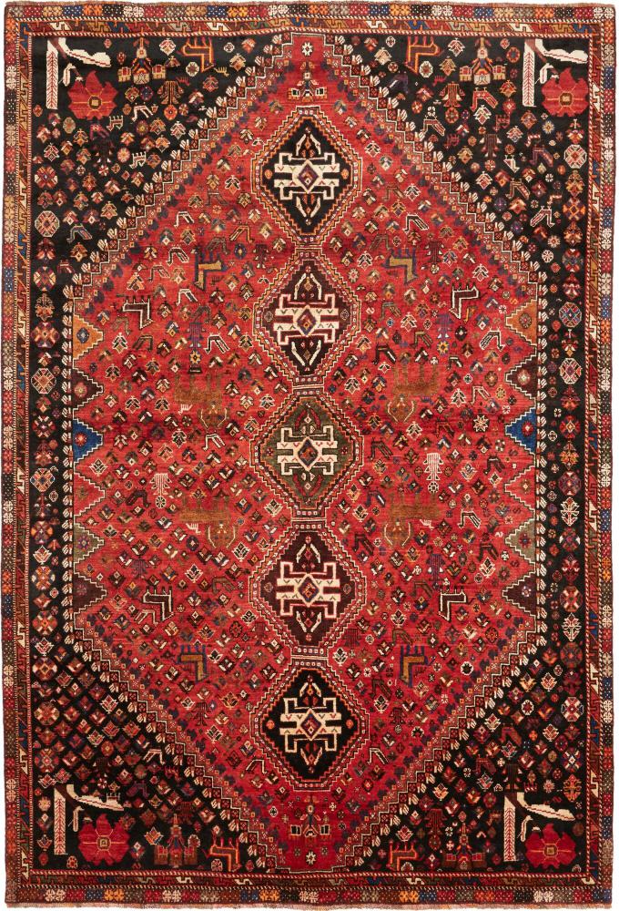 Tapis persan Shiraz 286x164 286x164, Tapis persan Noué à la main