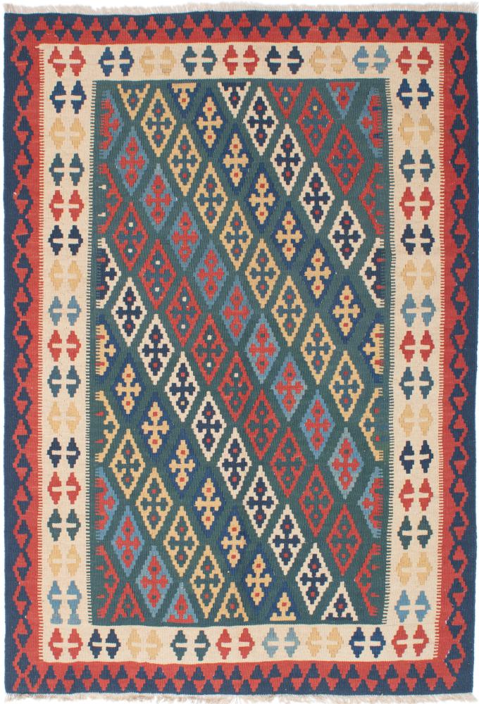 Tapete persa Kilim Fars 192x132 192x132, Tapete persa Tecido à mão