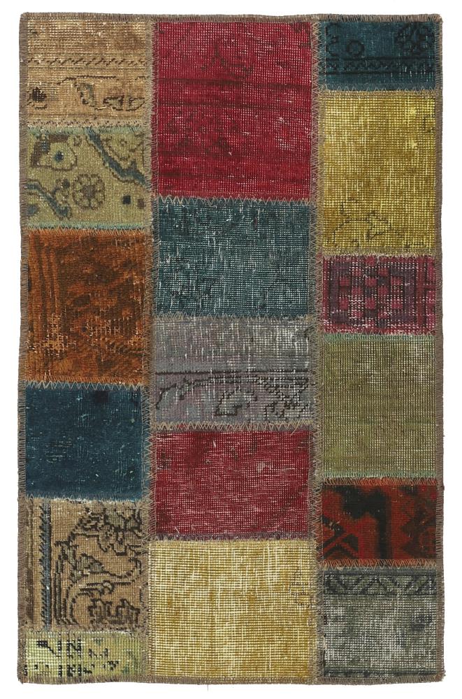 Περσικό χαλί Patchwork 94x61 94x61, Περσικό χαλί Οι κόμποι έγιναν με το χέρι