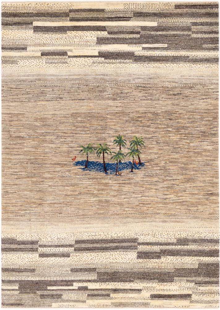 Tapis persan Persan Gabbeh Loribaft Nowbaft 209x149 209x149, Tapis persan Noué à la main