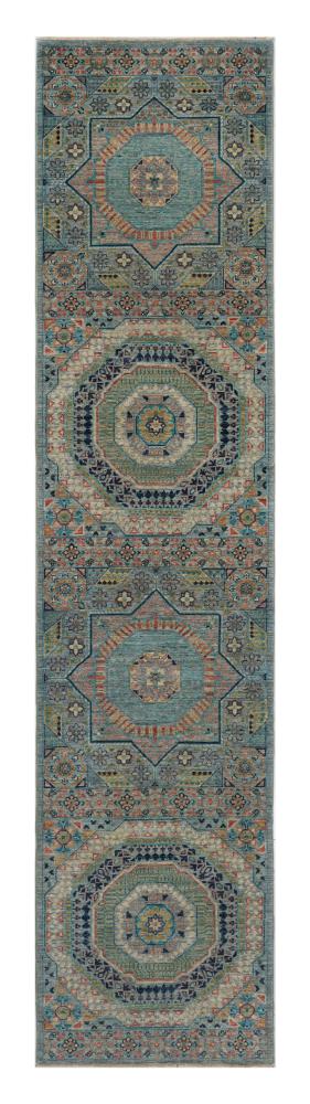 Pakistani rug Mamluk 11'5"x2'6" 11'5"x2'6", Persian Rug Knotted by hand