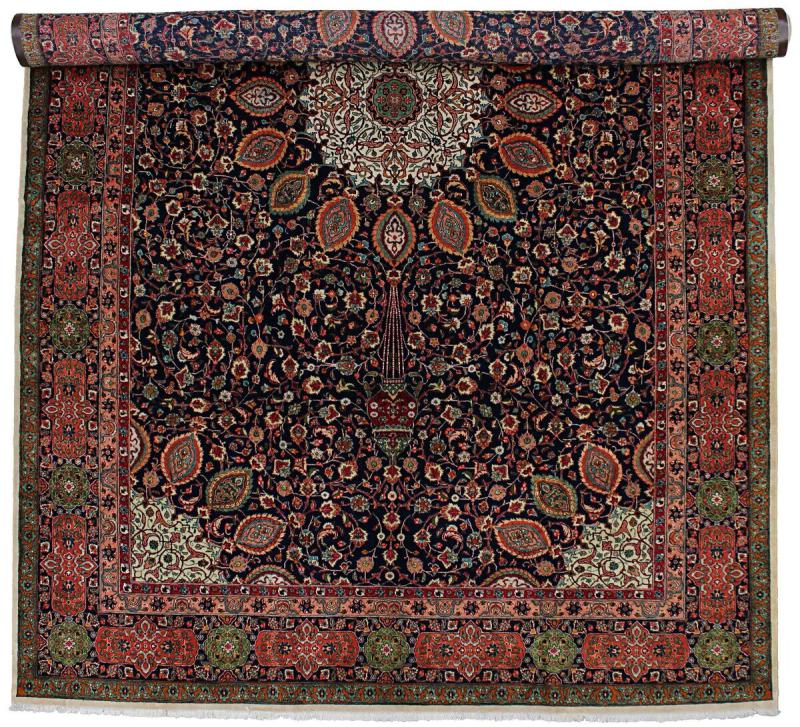 Persian Rug Tabriz 15'9"x10'1" 15'9"x10'1", Persian Rug Knotted by hand