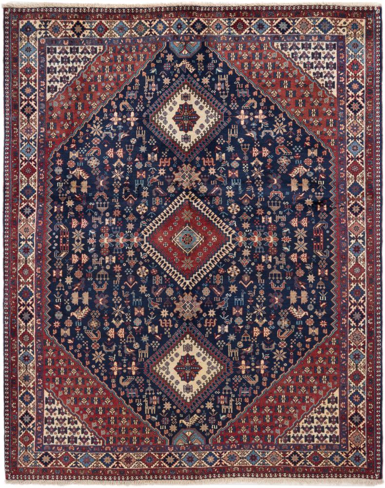 Persian Rug Yalameh 6'5"x5'1" 6'5"x5'1", Persian Rug Knotted by hand