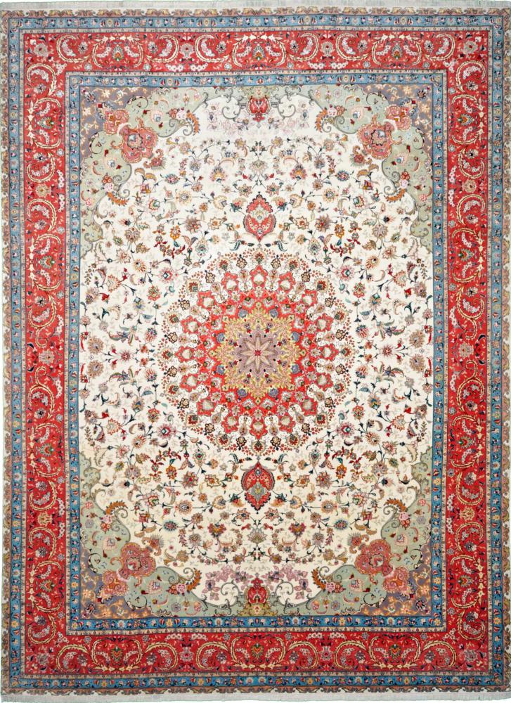 Tapete persa Tabriz 60Raj 402x299 402x299, Tapete persa Atado à mão