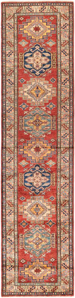 Afghanischer Teppich Super Kazak 9'9"x2'5" 9'9"x2'5", Perserteppich Handgeknüpft