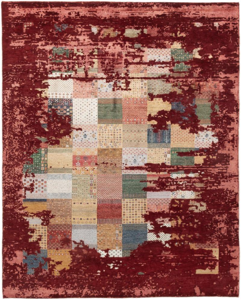 Tapis indien Gabbeh Loribaft 251x198 251x198, Tapis persan Noué à la main