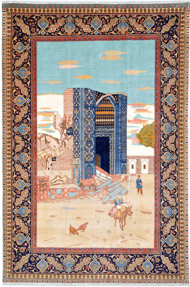 Tapete persa Tabriz 60Raj Bild 212x144 212x144, Tapete persa Atado à mão