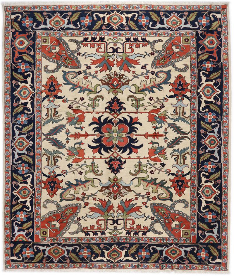 Persian Rug Gharajeh Old 13'5"x11'8" 13'5"x11'8", Persian Rug Knotted by hand