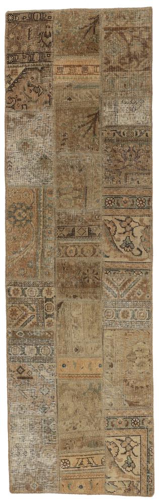 Persisk tæppe Patchwork 252x76 252x76, Persisk tæppe Knyttet i hånden