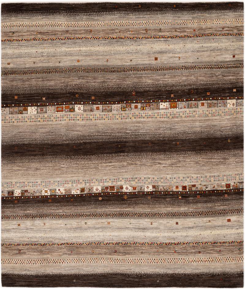 Persian Rug Persian Gabbeh Kashkuli Banafsheh 9'7"x8'2" 9'7"x8'2", Persian Rug Knotted by hand