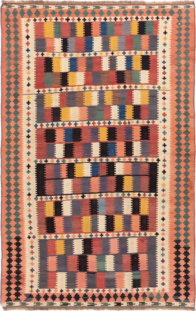 Alfombra persa Kilim Fars Vieja 233x149 233x149, Alfombra persa Tejido a mano