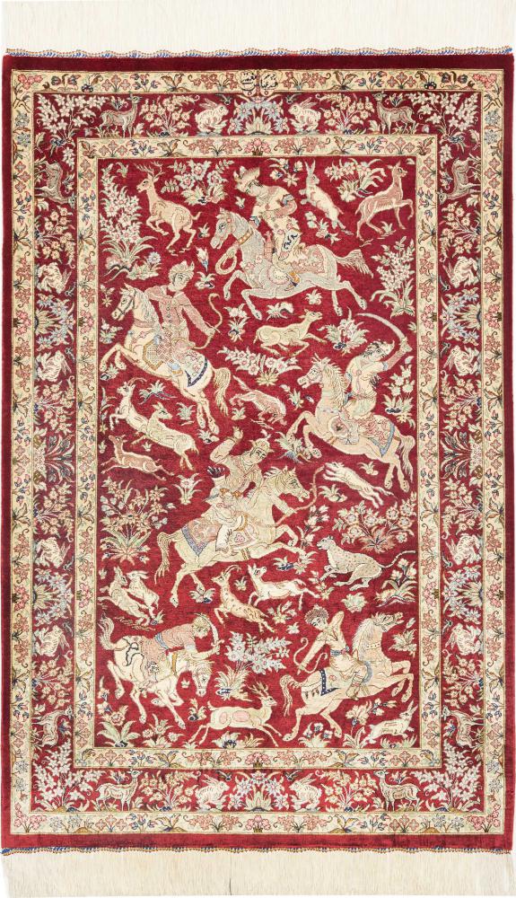 Persisk tæppe Ghom Silke 123x79 123x79, Persisk tæppe Knyttet i hånden