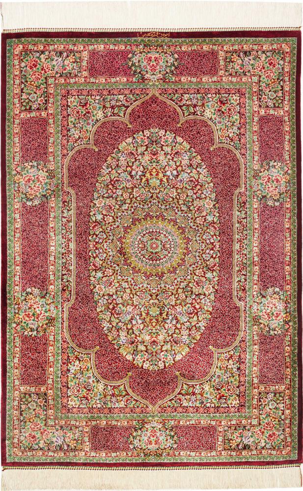 Persisk tæppe Ghom Silke 119x80 119x80, Persisk tæppe Knyttet i hånden