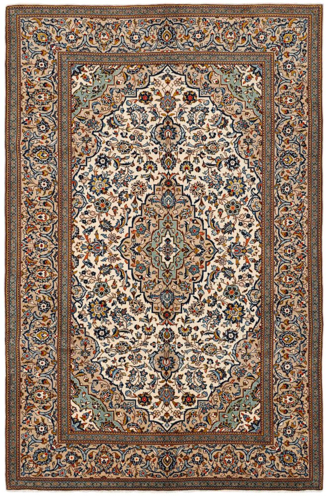 Tapis persan Kashan 299x197 299x197, Tapis persan Noué à la main