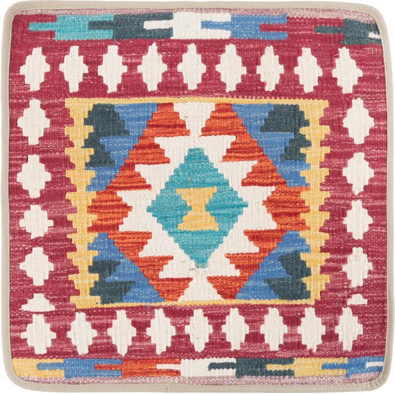 Afghan rug Kilim Afghan Cushion Cover 50x50 50x50, Persian Rug Knotted by hand