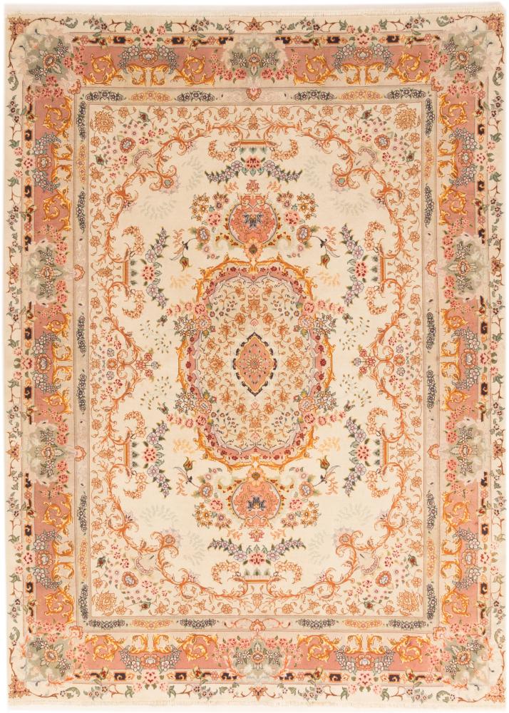 Persian Rug Tabriz 60Raj Silk Warp 199x128 199x128, Persian Rug Knotted by hand