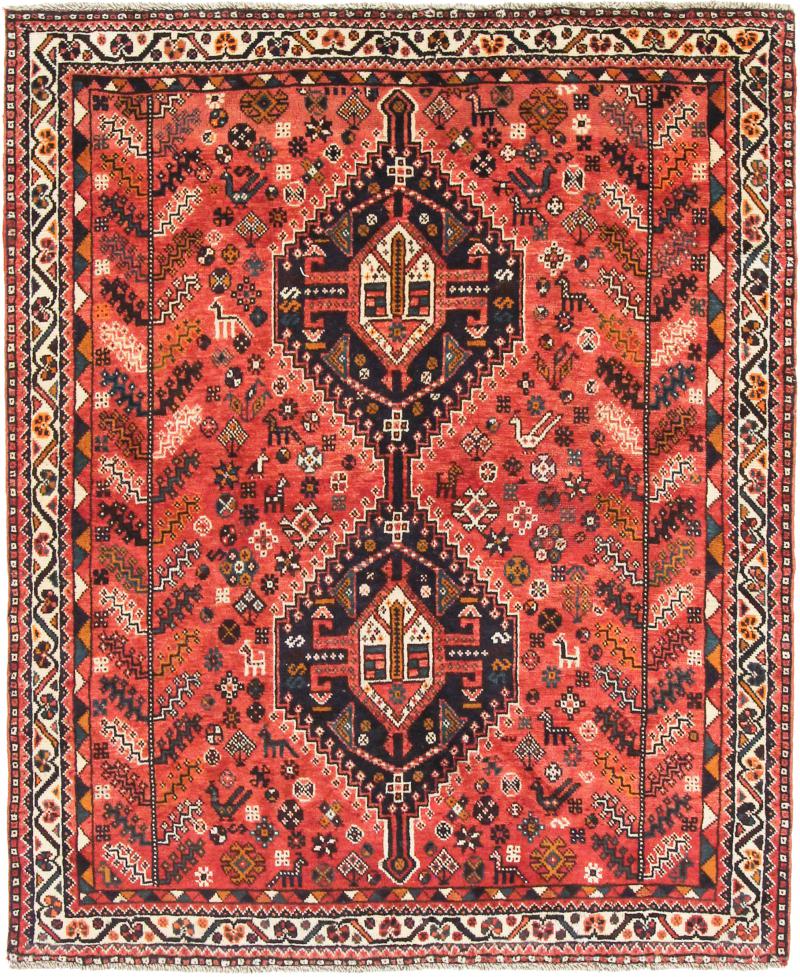 Tapete persa Shiraz 195x159 195x159, Tapete persa Atado à mão