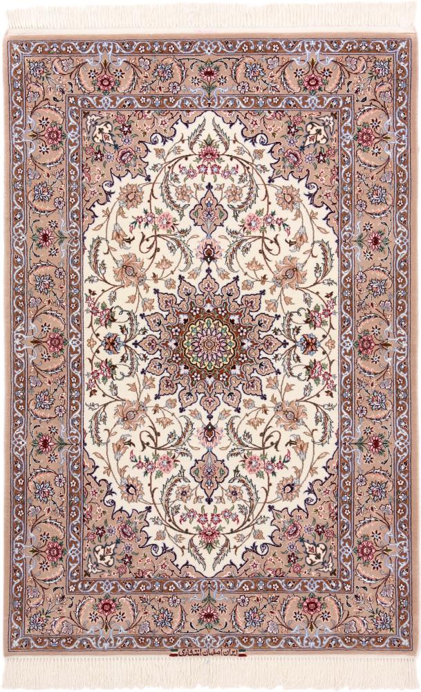 Persialainen matto Isfahan Silkkiloimi 162x105 162x105, Persialainen matto Solmittu käsin
