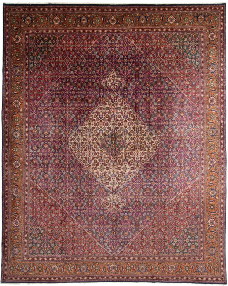 Tapete persa Tabriz Mahi 12'10"x10'2" 12'10"x10'2", Tapete persa Atado à mão