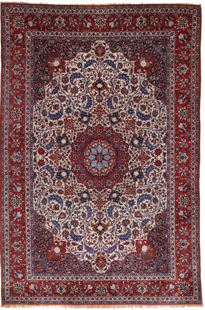 Tappeto persiano Isfahan Antico 386x258 386x258, Tappeto persiano Annodato a mano