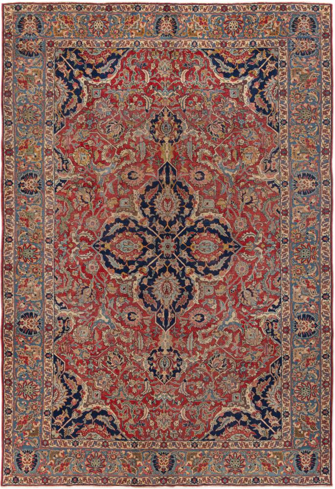 Perserteppich Yazd Antik 395x260 395x260, Perserteppich Handgeknüpft