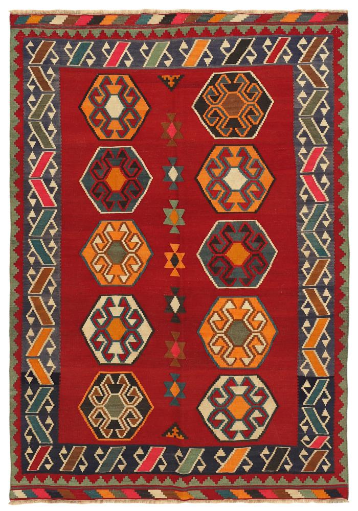 Tapete persa Kilim Fars 205x139 205x139, Tapete persa Tecido à mão