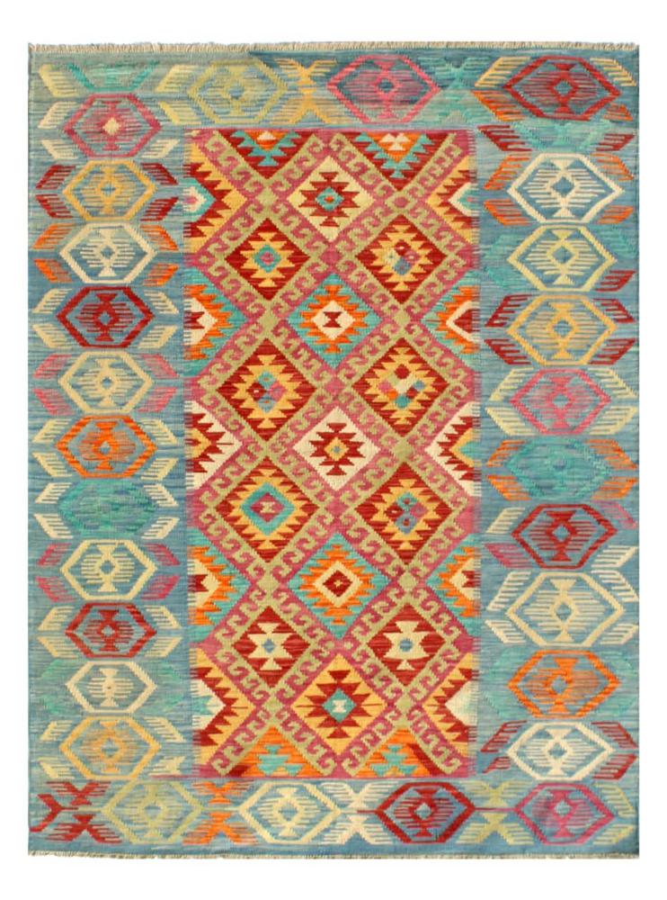 Afghan rug Kilim Afghan 7'10"x5'6" 7'10"x5'6", Persian Rug Woven by hand