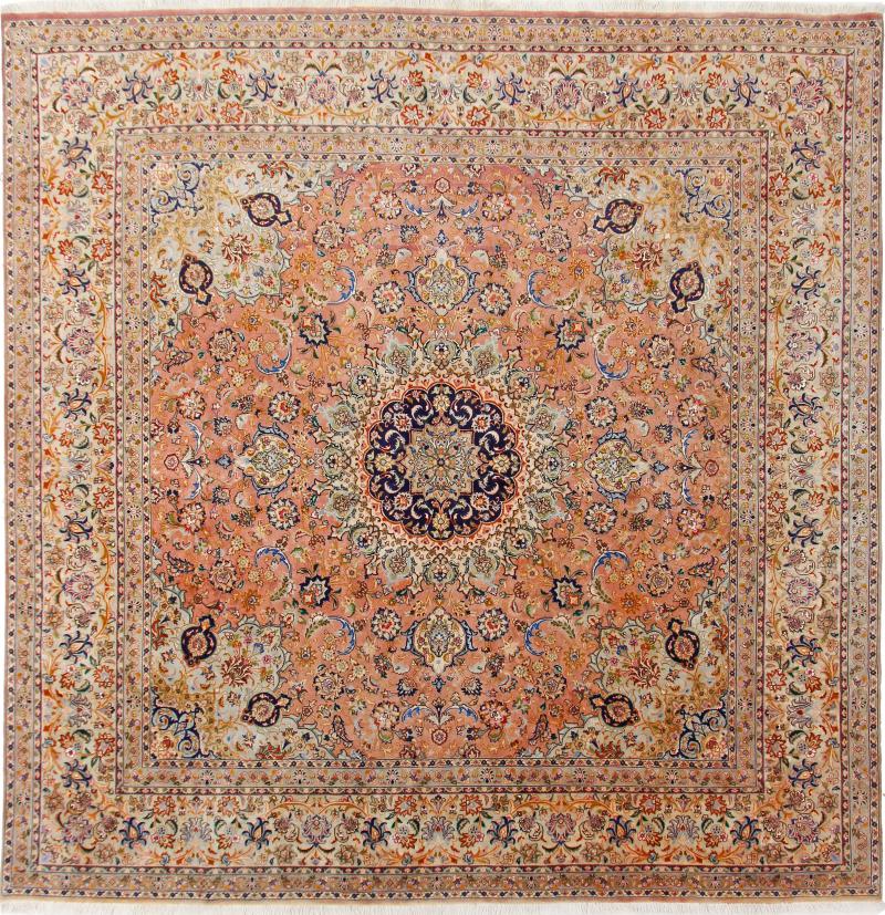 Tapete persa Tabriz 60Raj 298x292 298x292, Tapete persa Atado à mão