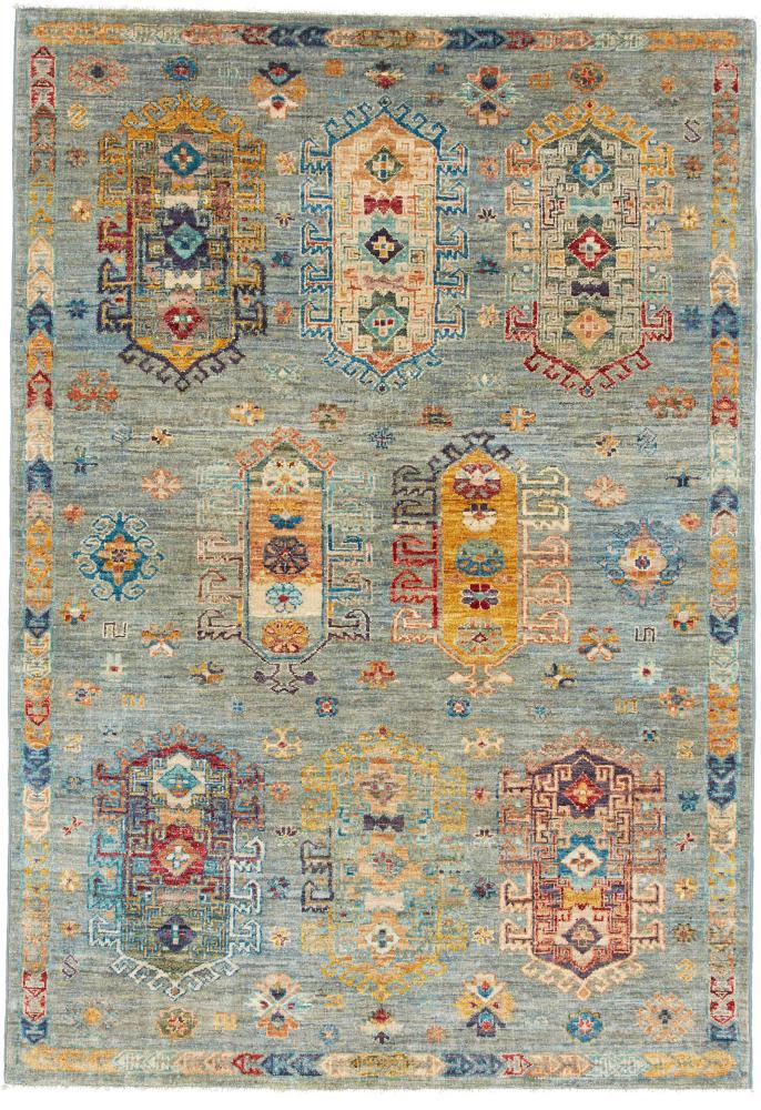 Pakistani rug Tabriz 5'9"x4'1" 5'9"x4'1", Persian Rug Knotted by hand