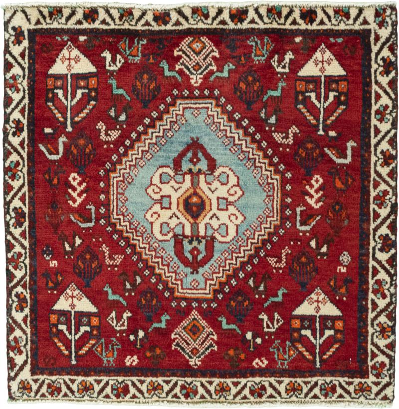 Persian Rug Shiraz 65x66 65x66, Persian Rug Knotted by hand