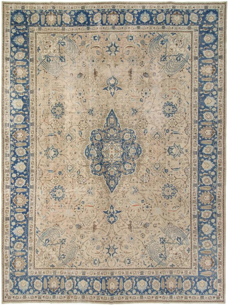 Persian Rug Tabriz Antique 15'9"x11'11" 15'9"x11'11", Persian Rug Knotted by hand