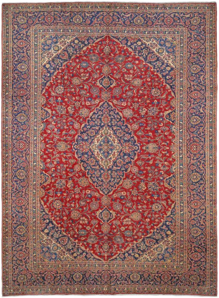 Tapete persa Keshan 356x256 356x256, Tapete persa Atado à mão
