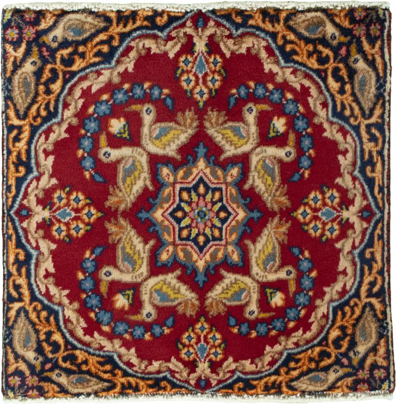 Perserteppich Keshan 1'10"x1'10" 1'10"x1'10", Perserteppich Handgeknüpft