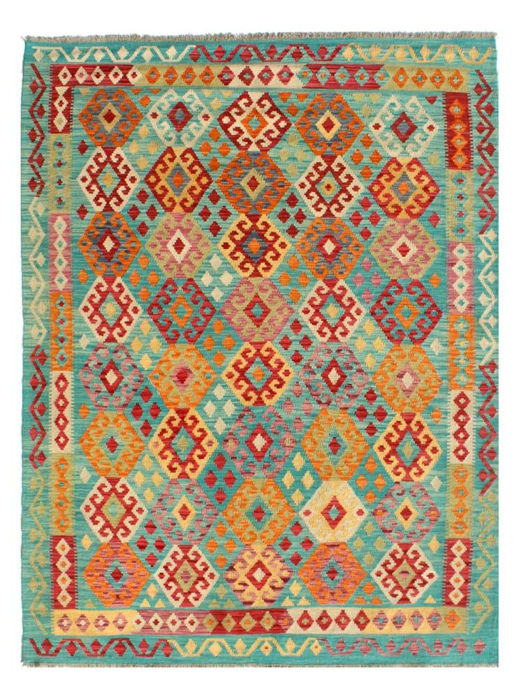 Afghan rug Kilim Afghan 7'8"x5'6" 7'8"x5'6", Persian Rug Woven by hand
